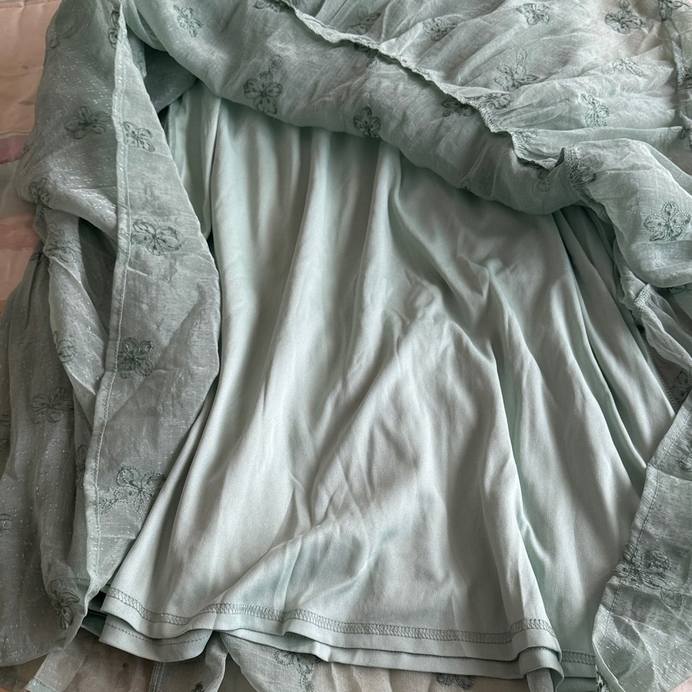 Listicle Mint Green Puff Sleeve Dress - Picture 7 of 14
